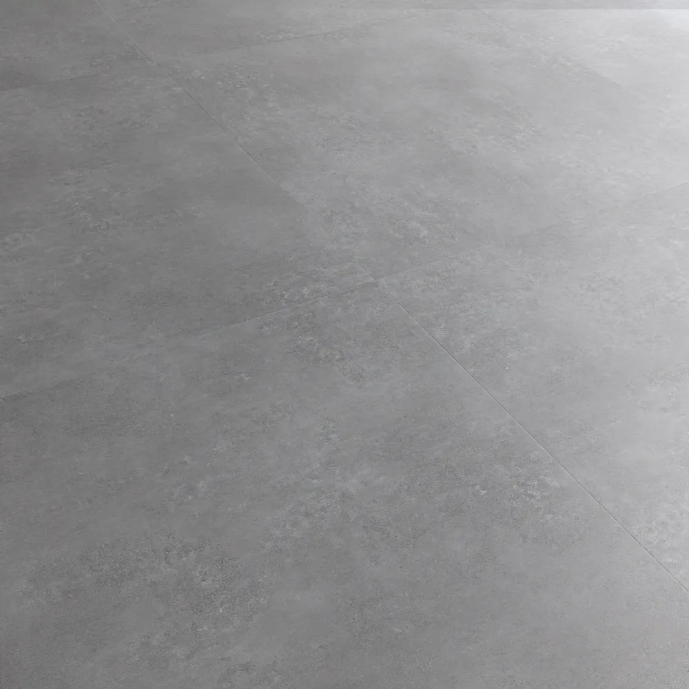 Closeup view of a floor with Cloudburst vinyl flooring installed