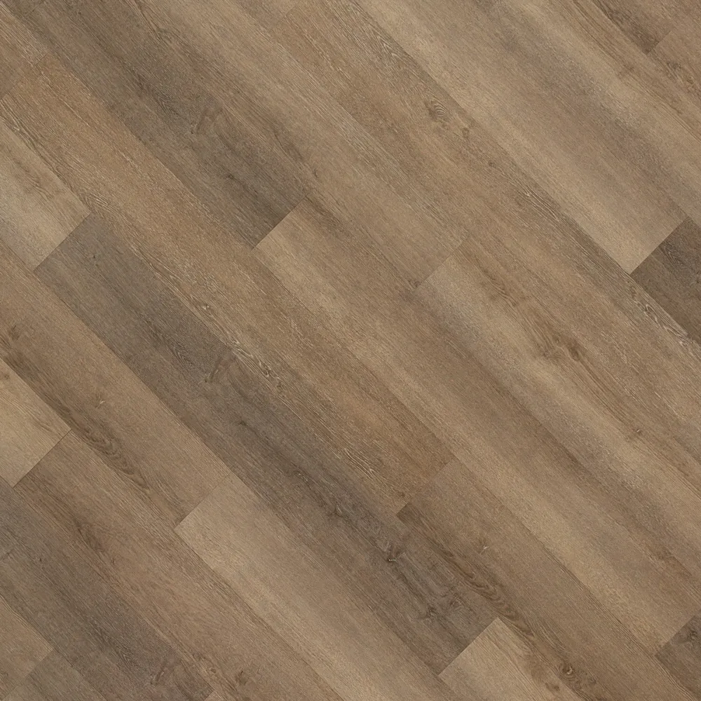 Closeup view of a floor with Foundations Four vinyl flooring installed