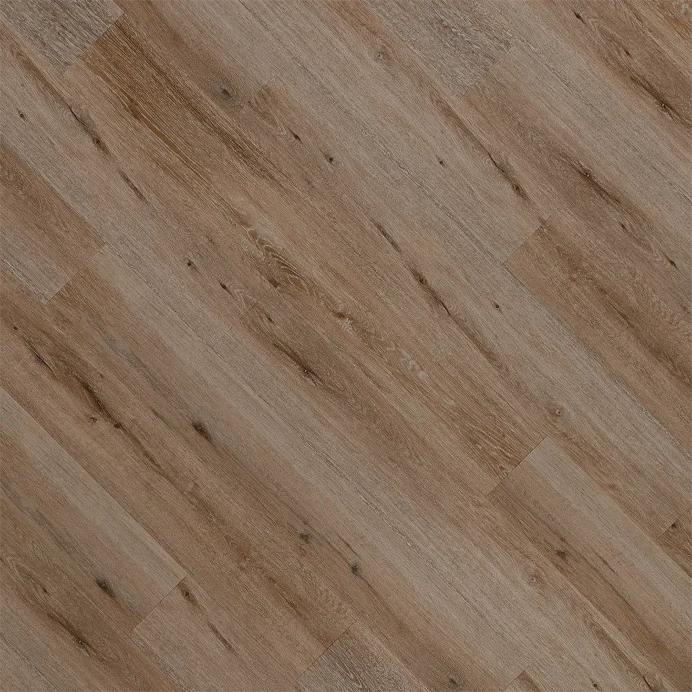 Closeup view of a floor with Rochester Springs vinyl flooring installed