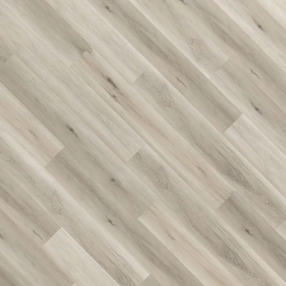 Closeup view of a floor with Pearl vinyl flooring installed