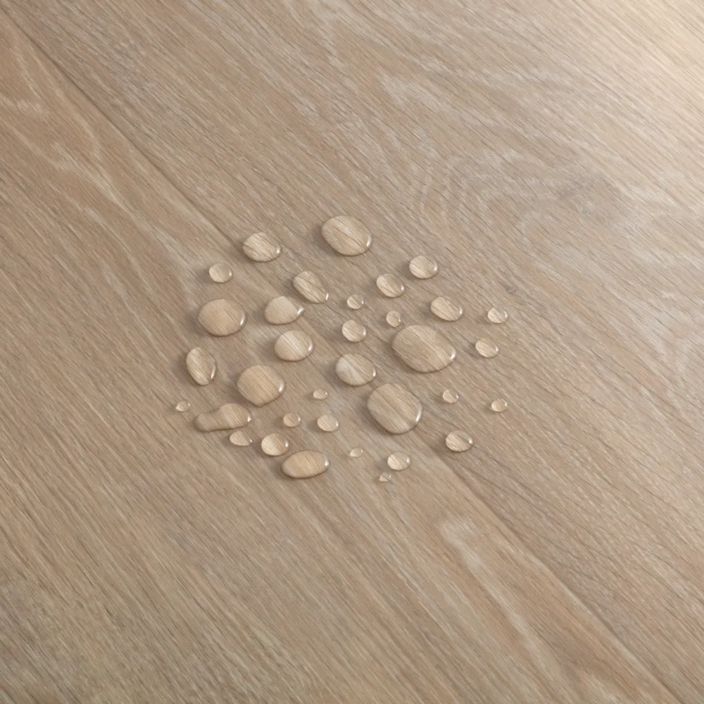 Closeup view of a floor with Yosemite vinyl flooring installed