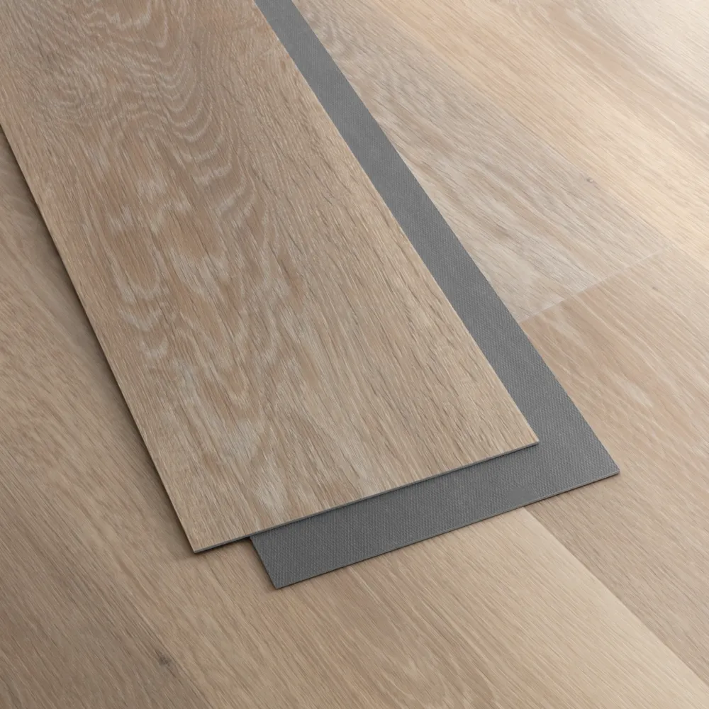 Closeup view of a floor with Yosemite vinyl flooring installed