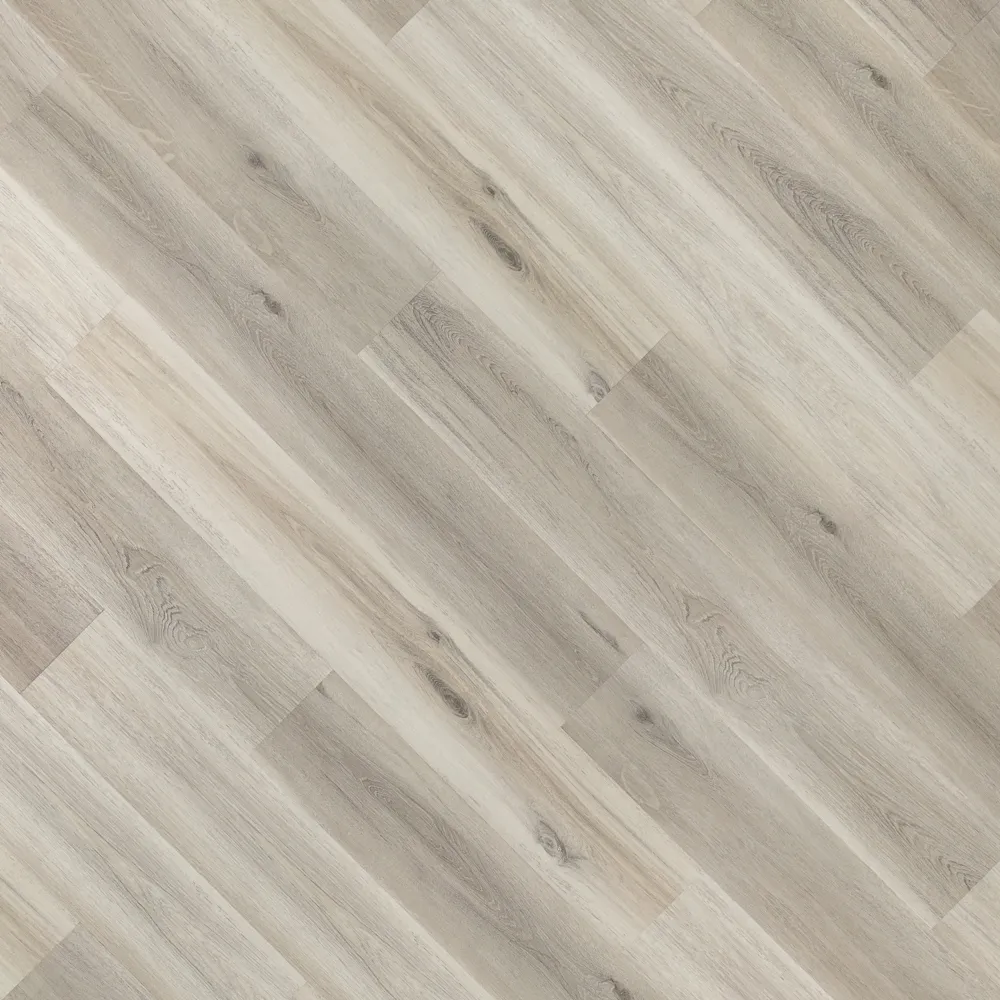 Closeup view of a floor with Pearl vinyl flooring installed
