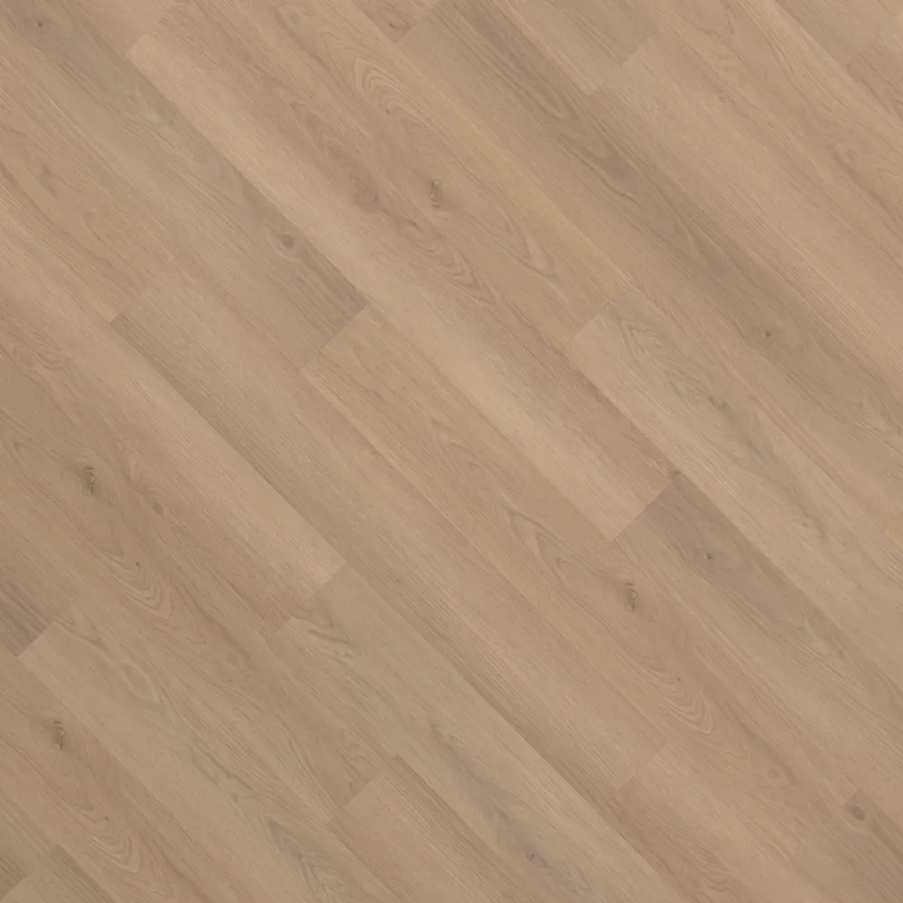 Closeup view of a floor with Sandpiper Spring vinyl flooring installed