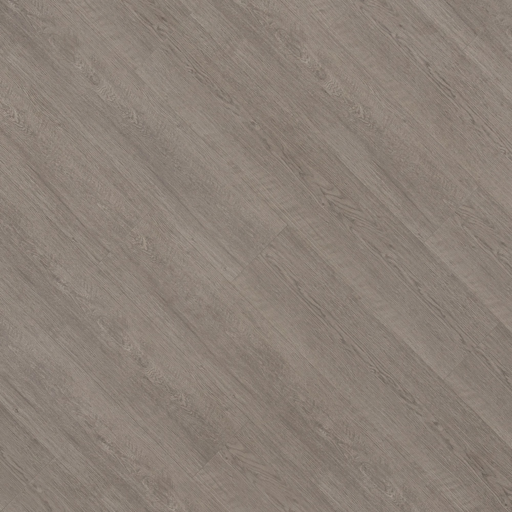 Closeup view of a floor with Castle Grey vinyl flooring installed