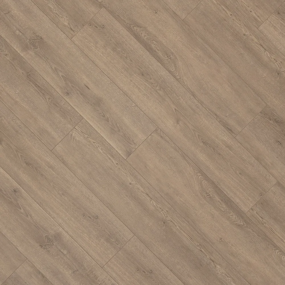 Closeup view of a floor with Crescent Oak vinyl flooring installed