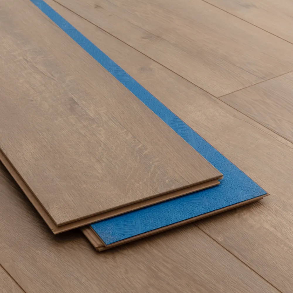 Closeup view of a floor with Odyssey vinyl flooring installed