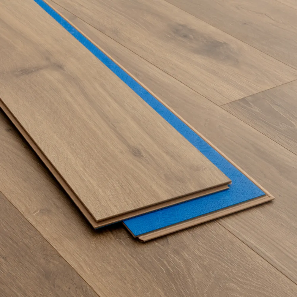 Closeup view of a floor with Virage vinyl flooring installed