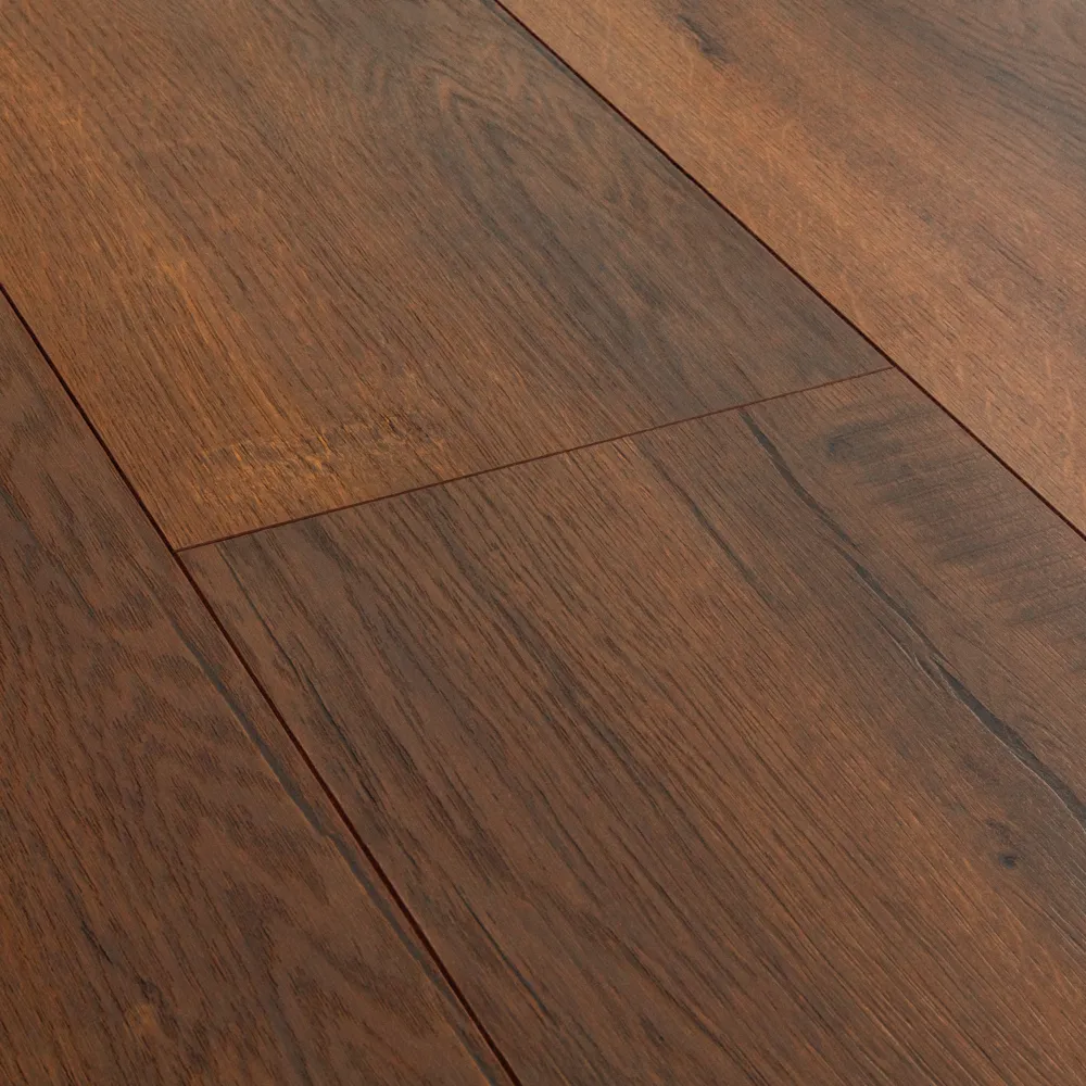 Closeup view of a floor with Rosso vinyl flooring installed