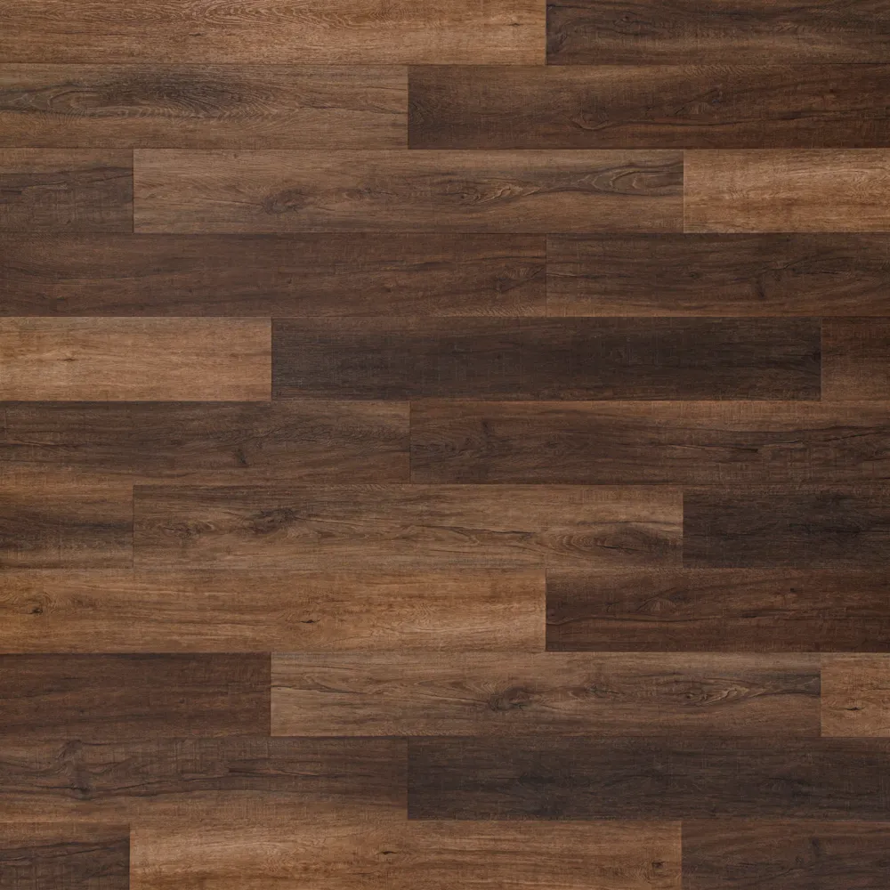 Closeup view of a floor with Pike vinyl flooring installed
