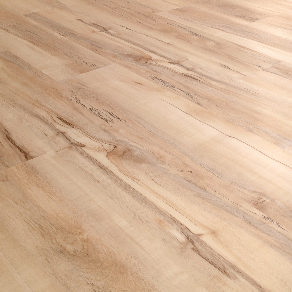Closeup view of a floor with Pembroke vinyl flooring installed