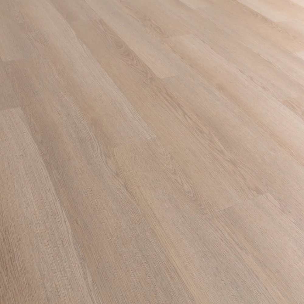 Closeup view of a floor with Wooster Street vinyl flooring installed