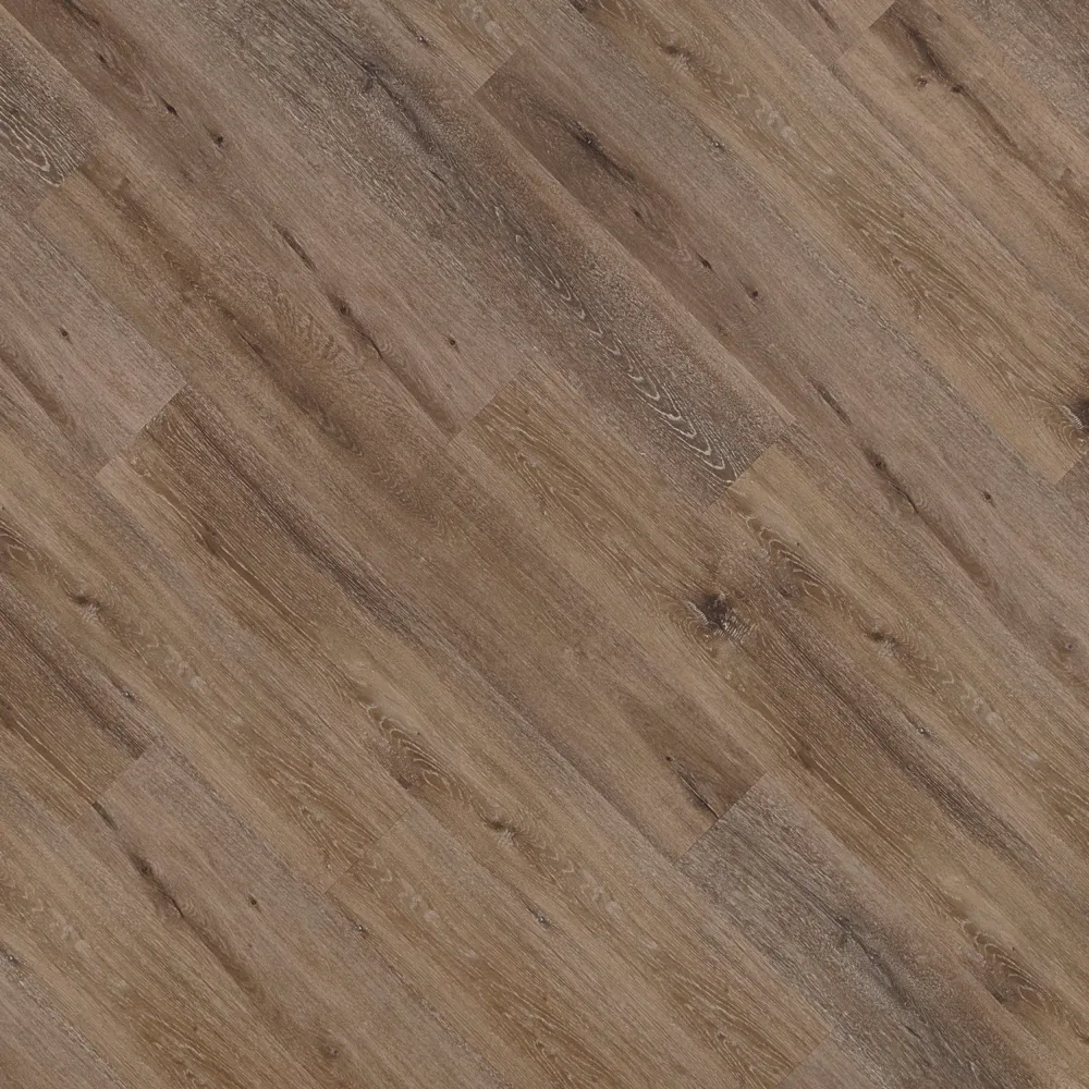 Closeup view of a floor with Sedona Bridge vinyl flooring installed