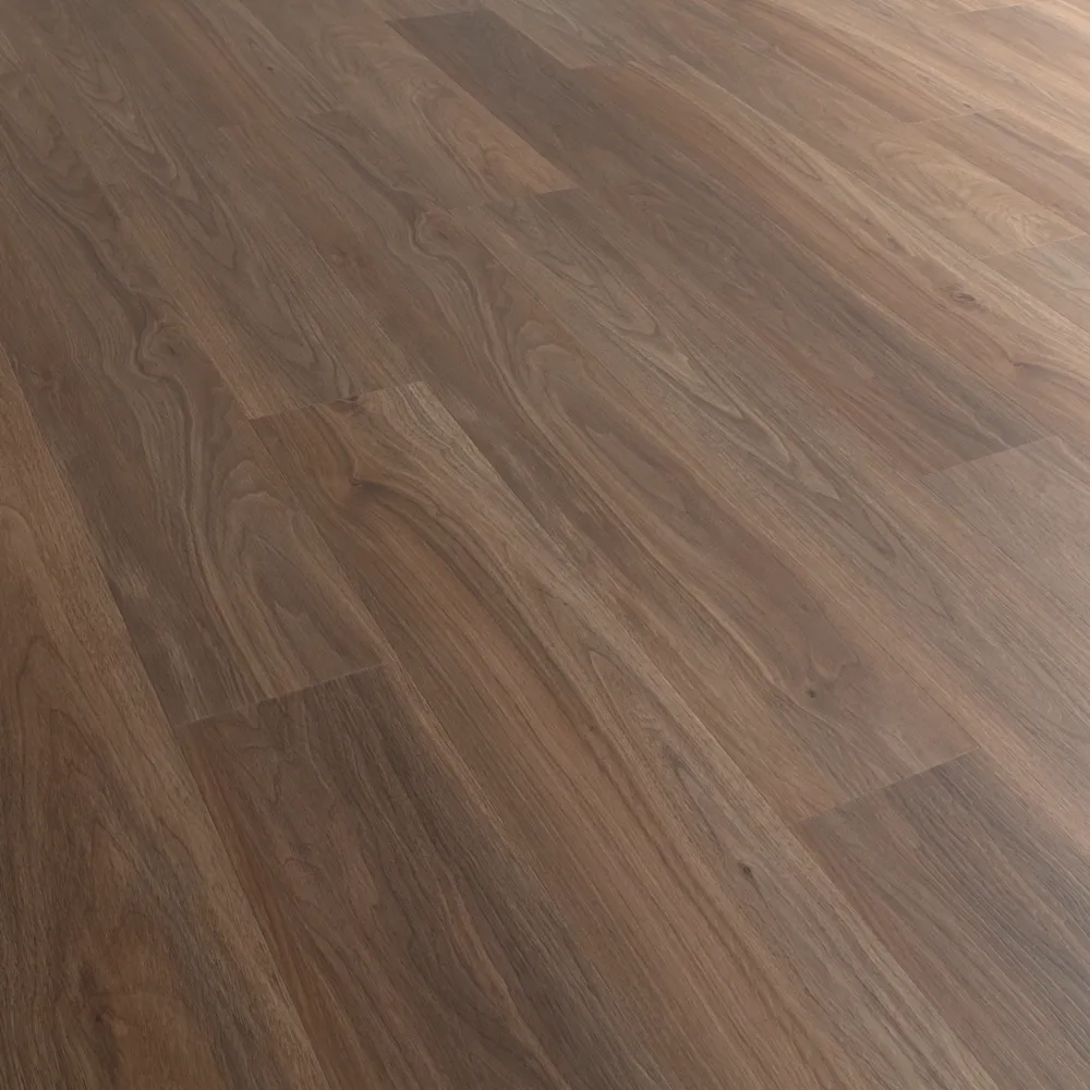 Closeup view of a floor with West Broadway vinyl flooring installed