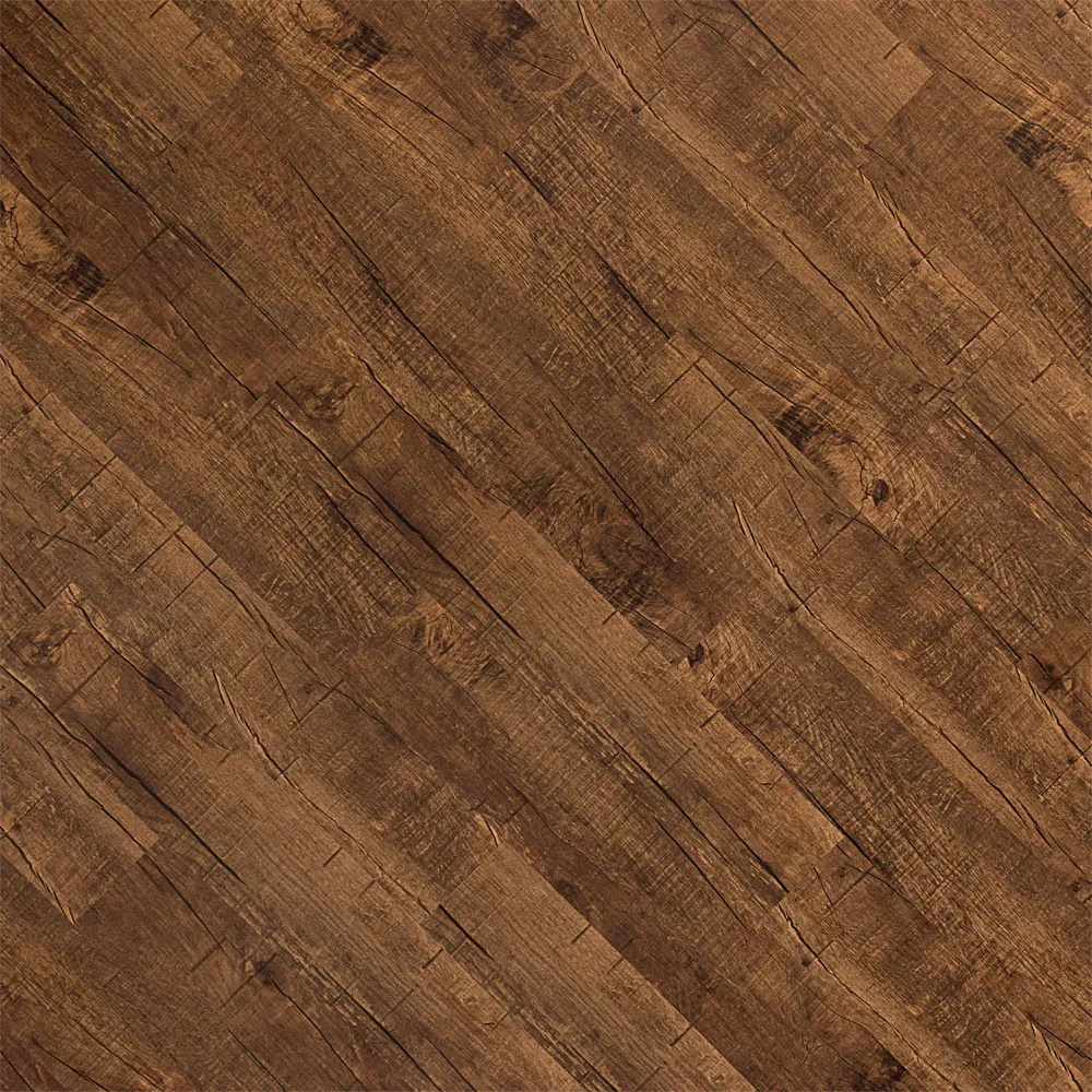 Closeup view of a floor with Barn Owl vinyl flooring installed