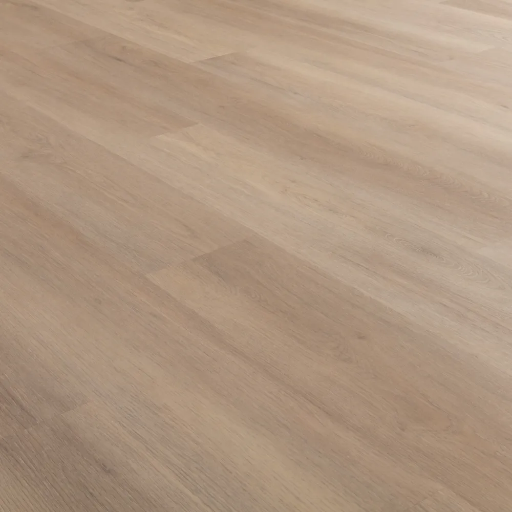 Closeup view of a floor with Briscoe vinyl flooring installed