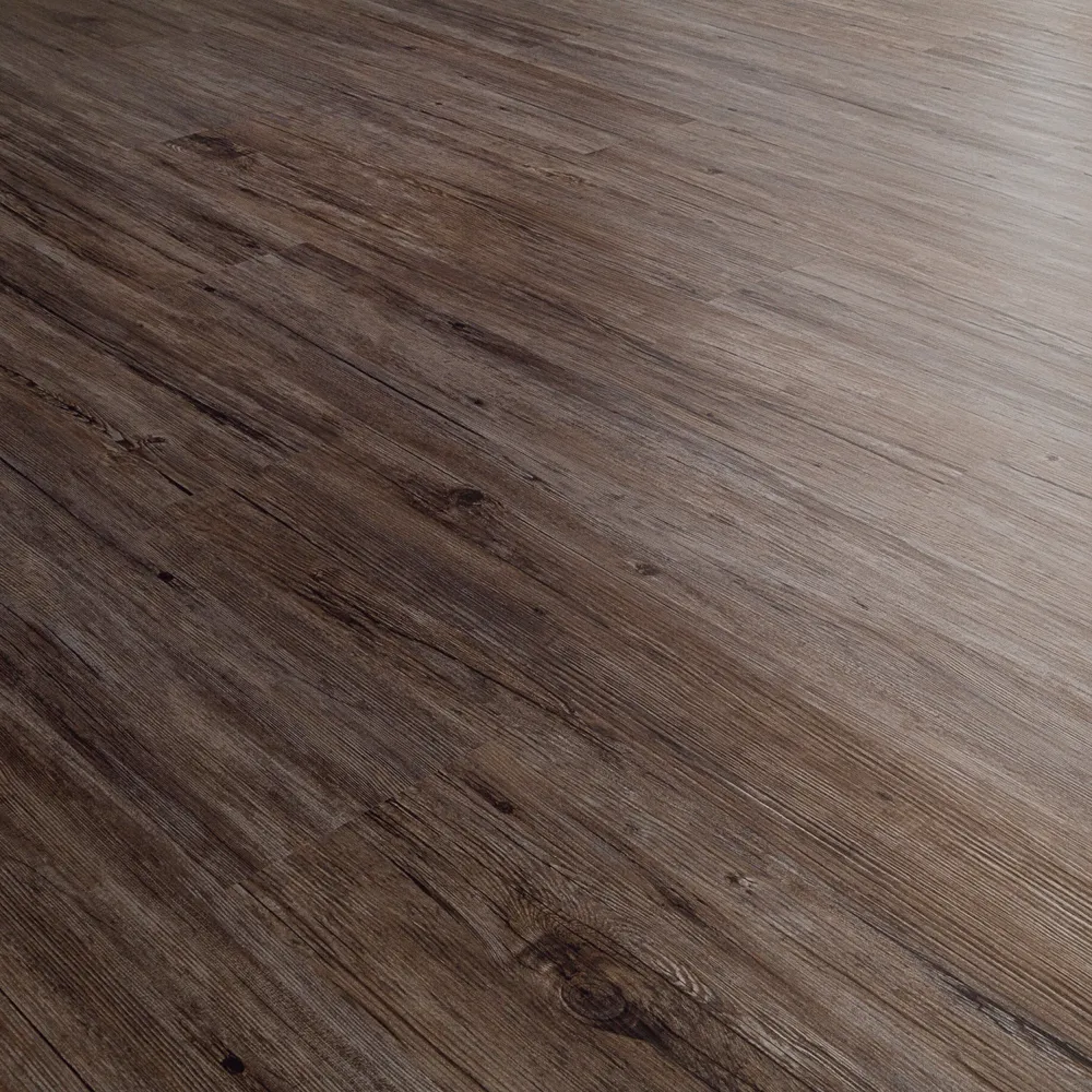 Closeup view of a floor with Ash vinyl flooring installed
