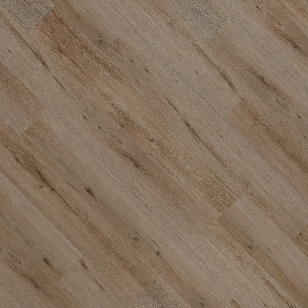 Closeup view of a floor with Dakota vinyl flooring installed