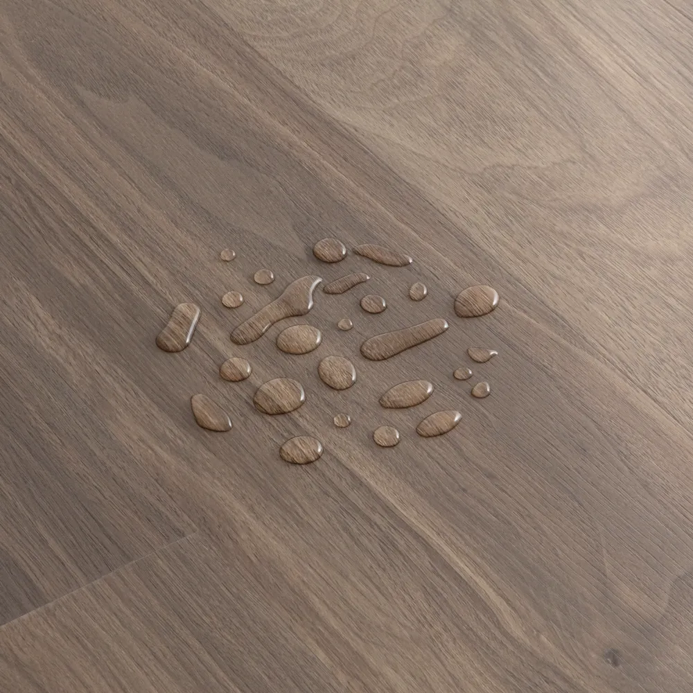 Closeup view of a floor with Cambridge vinyl flooring installed