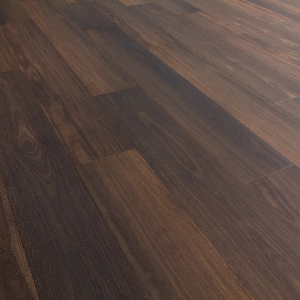 Closeup view of a floor with Fairbanks vinyl flooring installed