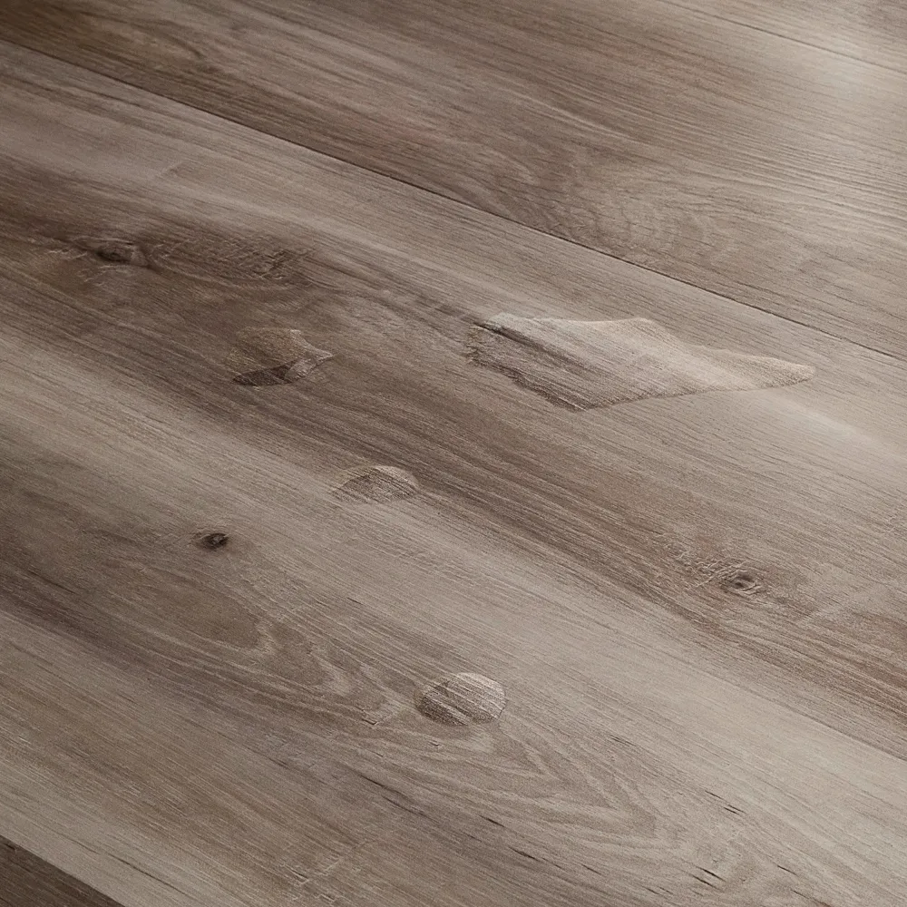 Closeup view of a floor with Kodiak vinyl flooring installed