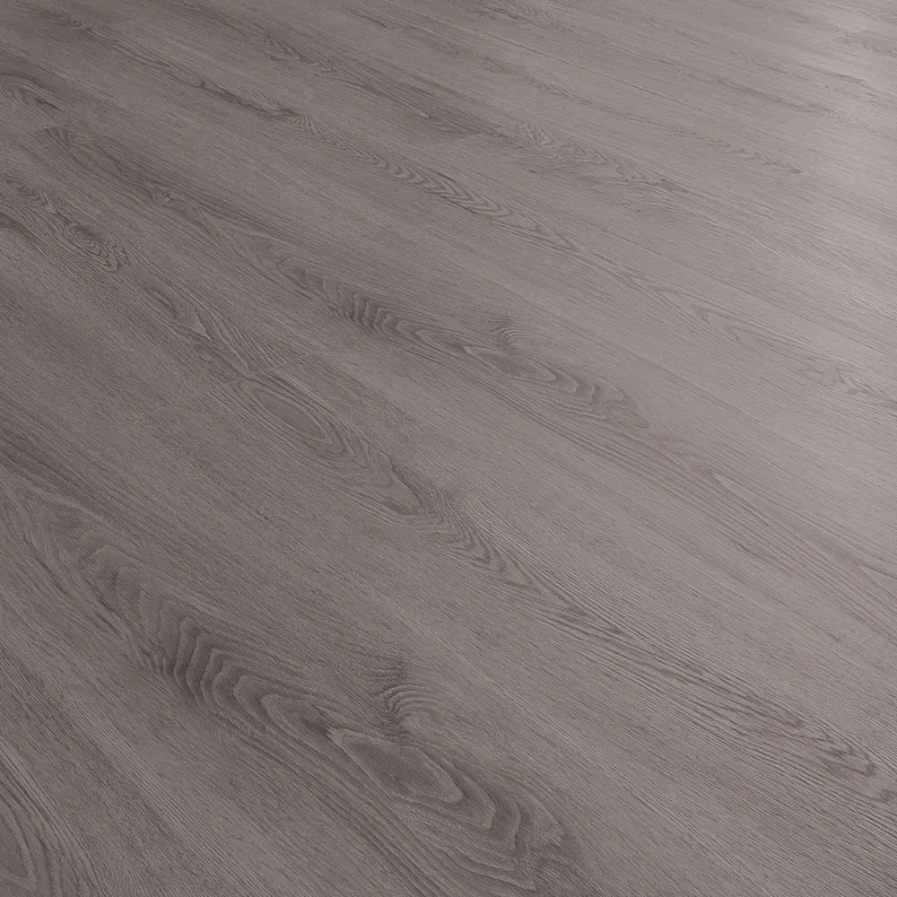 Closeup view of a floor with Stormy Sky vinyl flooring installed
