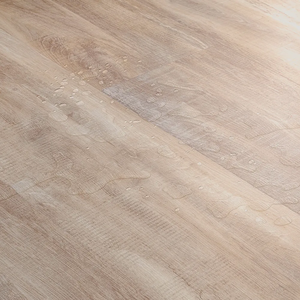 Closeup view of a floor with Magnolia vinyl flooring installed
