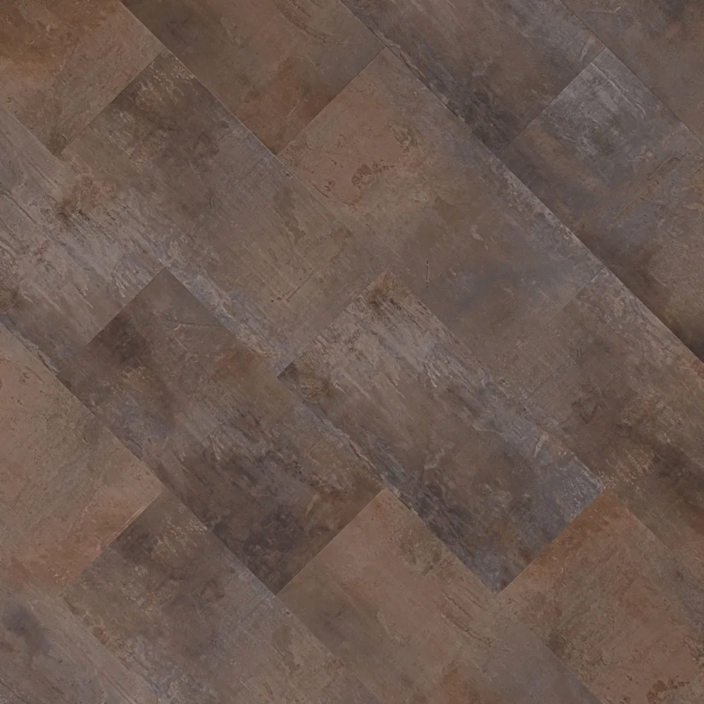 Closeup view of a floor with Meteor vinyl flooring installed