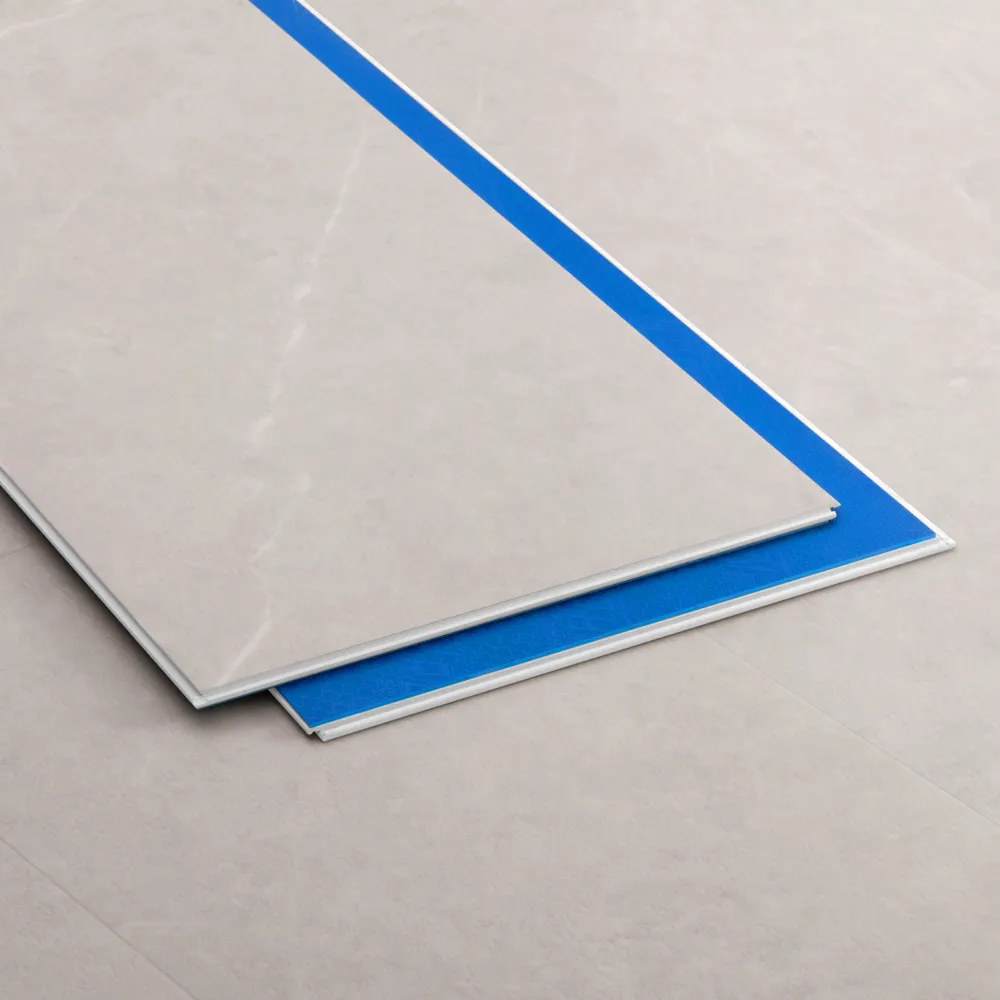 Closeup view of a floor with Vega vinyl flooring installed