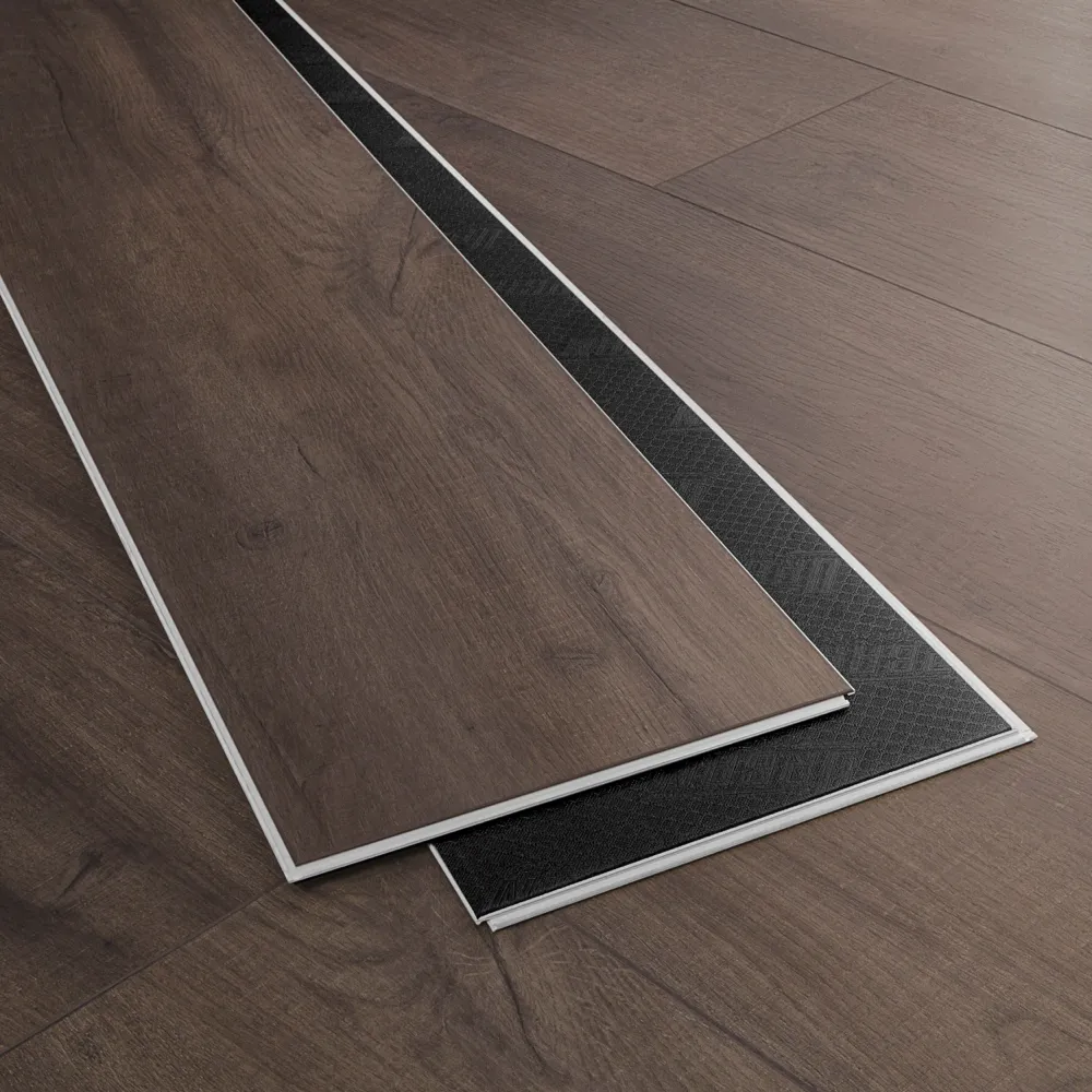 Closeup view of a floor with Black Canyon vinyl flooring installed