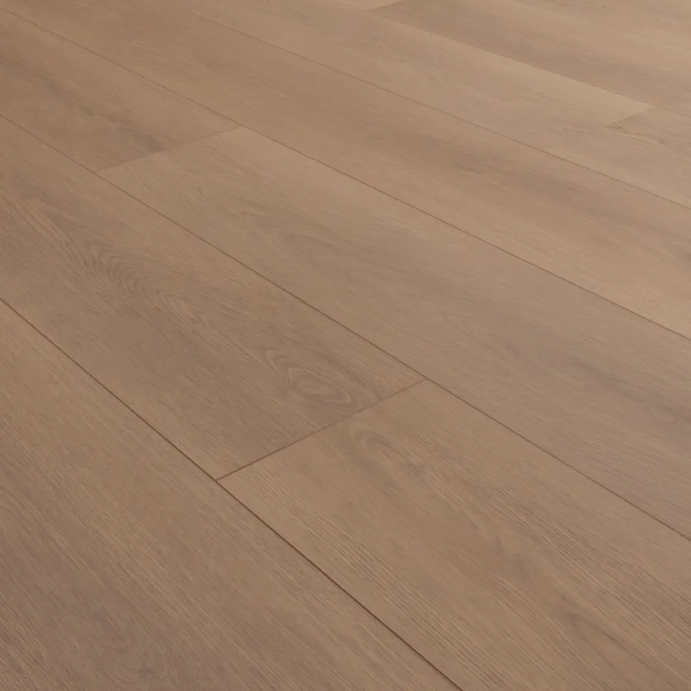 Closeup view of a floor with Mount Olympia vinyl flooring installed